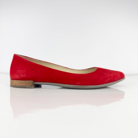 Ecco Red Suede Flats - Picture 5 of 10